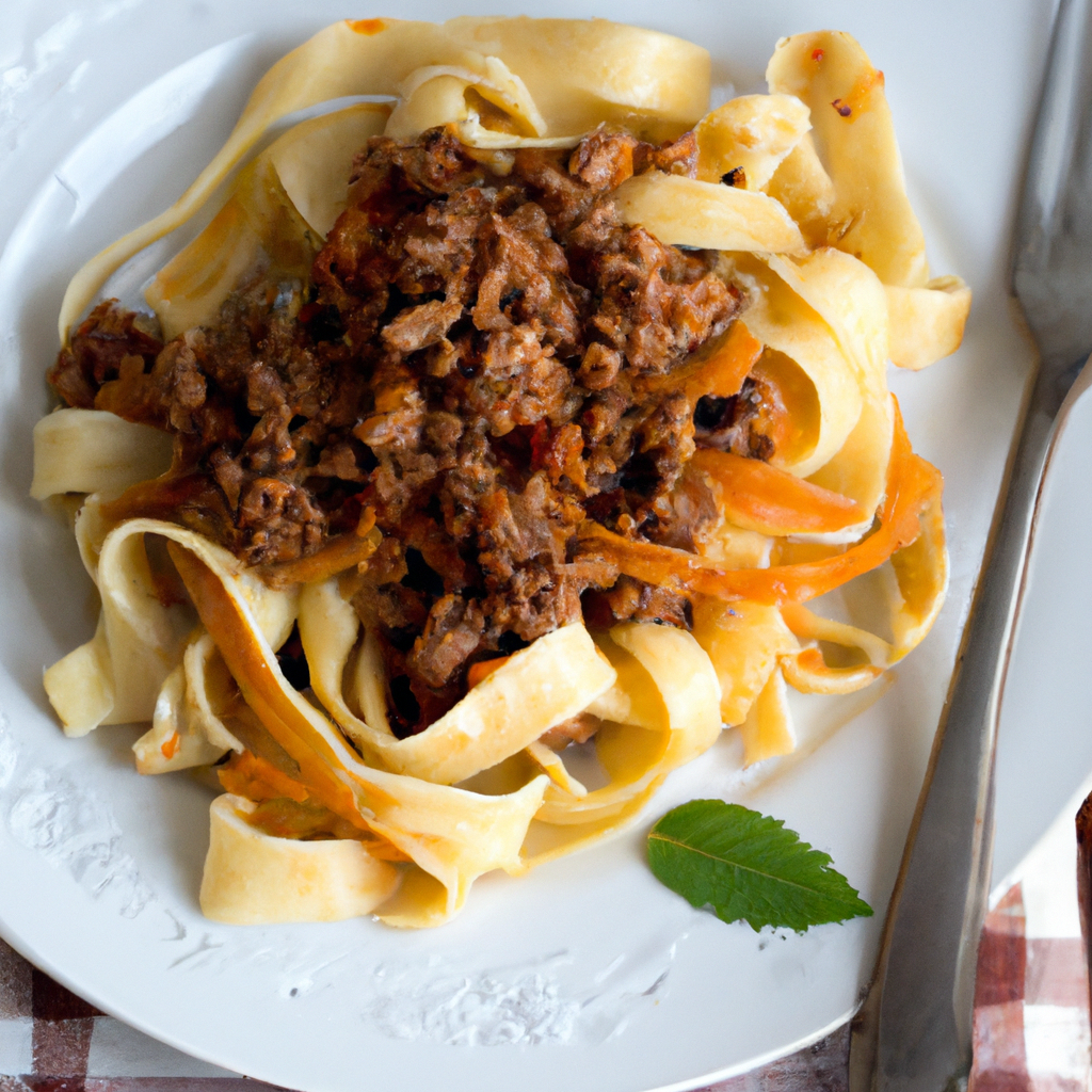 Recept voor: pasta: Tagliatelle al Ragu di Manzo